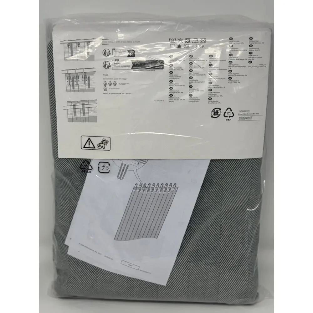 IKEA TIBAST Room Darkening Curtains 1 Pair Dark Green 57x98